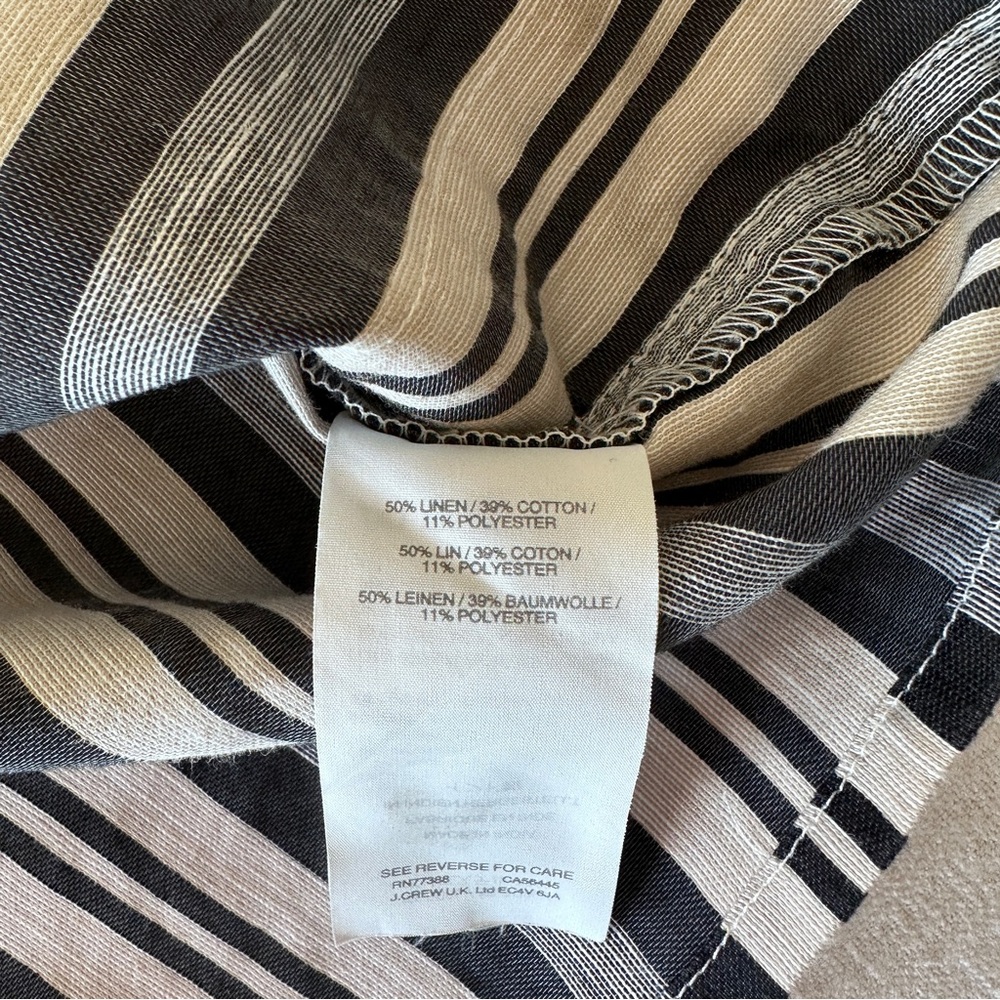 Madewell Black, Cream, and Navy Striped Short-Sleeve Top - Picture 5 of 6